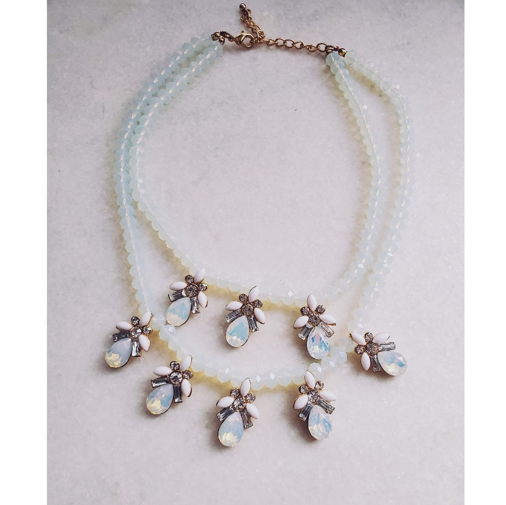 Moonstone double layer necklace
